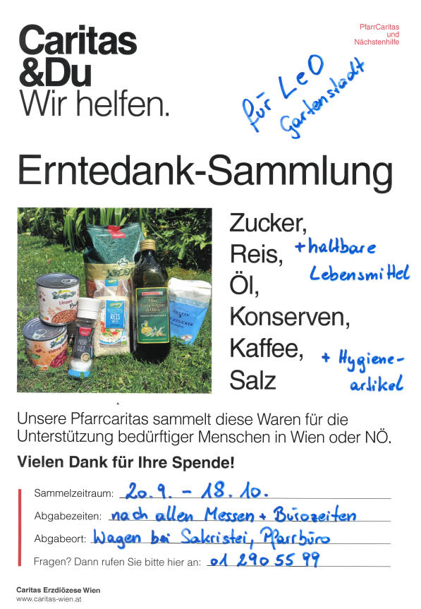 Erntedanksammlung